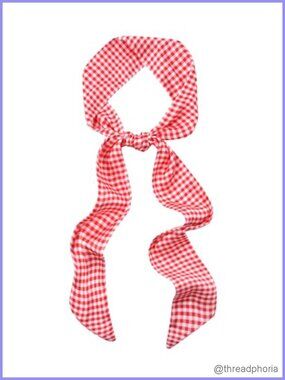 Silk Feel Polyester Skinny Scarf Hair Scarf Multiuse Bow Tie Scarf
